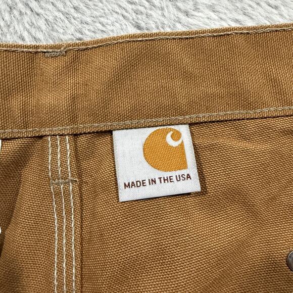 Vintage Carhartt Pants Mens 42x32 Brown B01 Loose Fit Double Knee Work USA - Picture 2 of 15